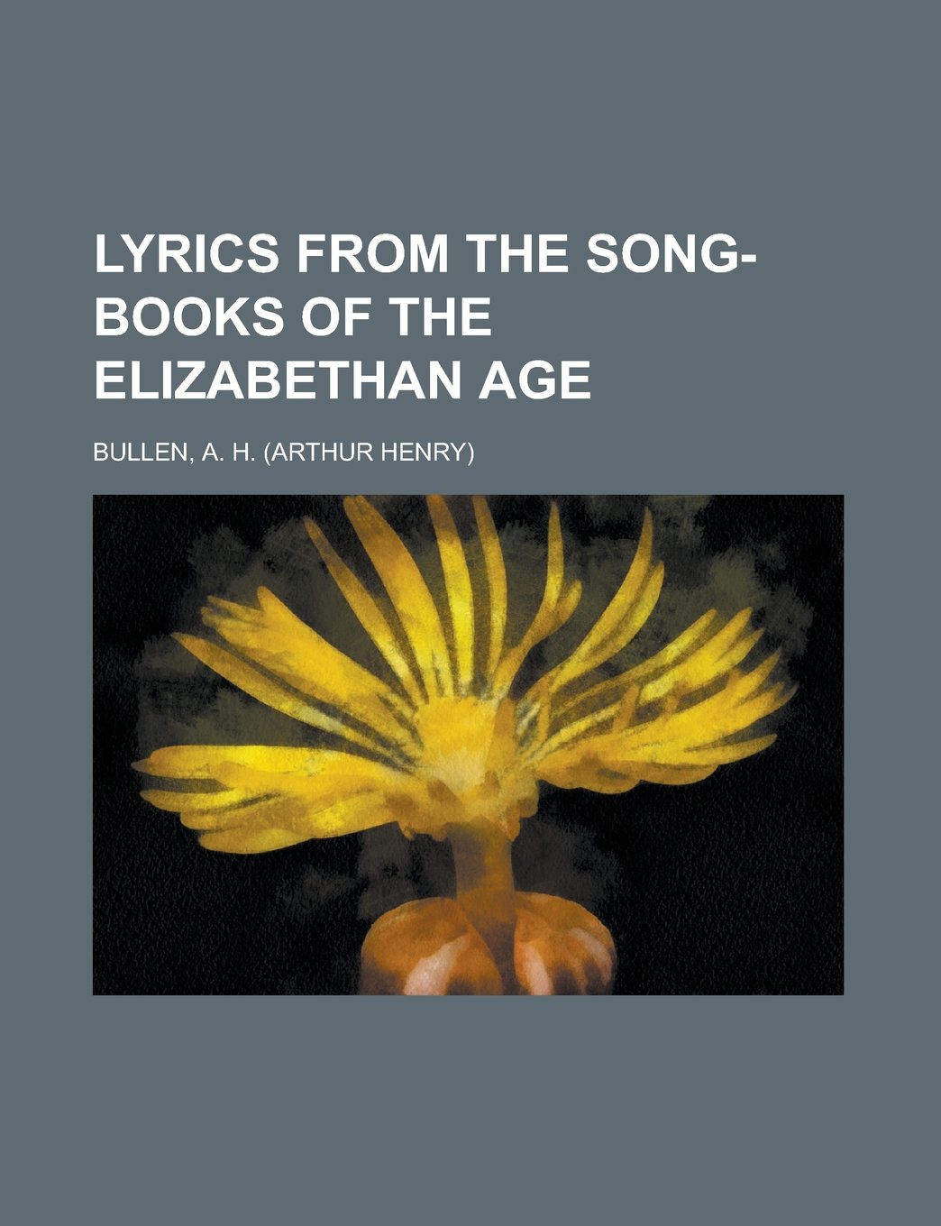 Lyrics From The Song Books Of The Elizabethan Age Amazon Co Uk Bullen A H Books