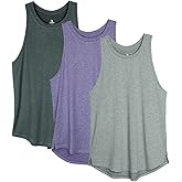 icyzone Women's Racerback Workout Tank Tops - Athletic Yoga Tops, Running Exercise Gym Shirts (Pack of 3)