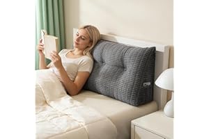 LUISOF Headboard Pillow Twin Triangular Bed Wedge Pillow for Headboard, Head Board Backrest Pillow for Daybeds Dorm and Bunk 
