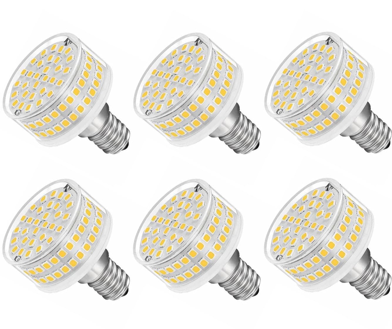 ZFQ E14 Screw Base LED Squat Light Bulb 9W, 90 Watt Halogen Equivalent, 900 Lumen, 6000K Cool White, Spotlight for Cabinet, Showcase, Shop Showroom, Ceiling Lamp, AC 220-240V, Non Dimmable