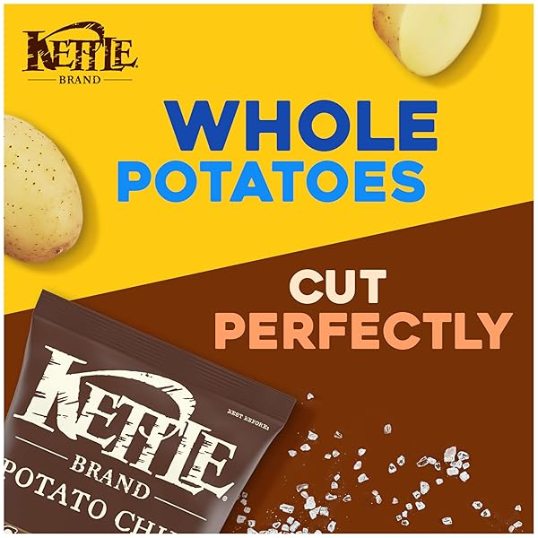 KETTLE BRAND SEA SALT KETTLE POTATO CHIPS, GLUTEN-FREE, NON-GMO, 7.5 OZ BAG