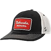 Nebraska Cornhuskers NCAA Officially Licensed Trucker Hat Dakota Patch Brick Black White