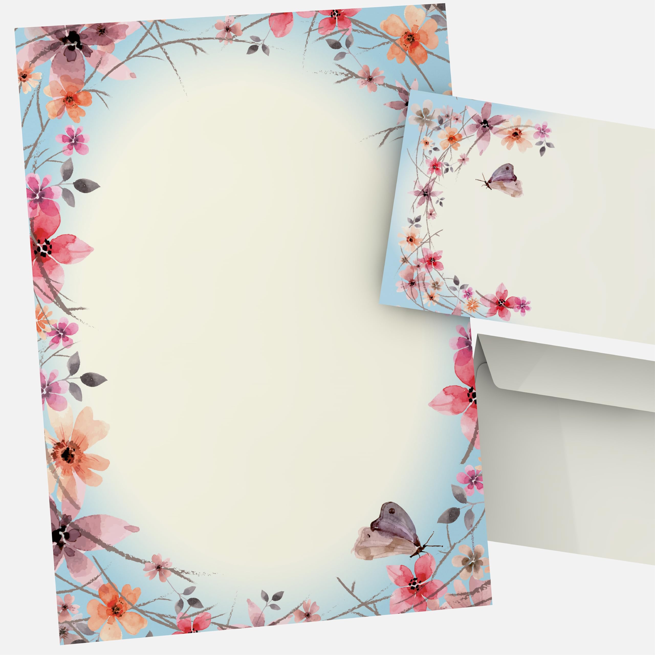 emufarm¨ Kürbis-Ernte, 50 Blatt Motivpapier 90g/qm und 50 passende Motivumschläge DIN LANG