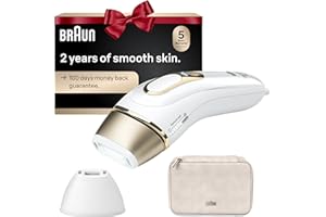 Braun IPL at Home Laser Hair Removal for Women and Men, Silk Expert Pro 5 PL5137 with Venus Swirl Razor, Permanent Visible Hair Reduction in Hair Regrowth for Body & Face, Corded, PL5137