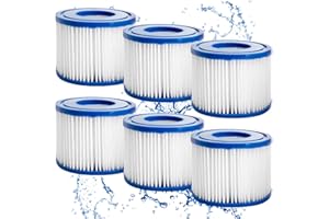 Jowlawn Type VI Hot Tub Filter and Spa Filter 90352E Replacement for Coleman Saluspa - Pool Filter Cartridges Compatible with Saluspa Intex Inflatable Hot Tub Pump, Replace 58323E 58324, 6 Pack
