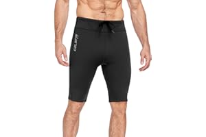 GoldFin Mens Wetsuit Pants, Wet Suit 2mm Neoprene Adjustable Drawstring Shorts for Water Sports Swimming Surfing Snorkeling Kayaking Diving