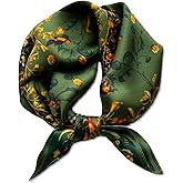 PoeticEHome Silk Neck Scarf for Women 21"x21" - 100% Mulberry Square Scarf, Soft & Lightweight with Elegant Gift Packaging