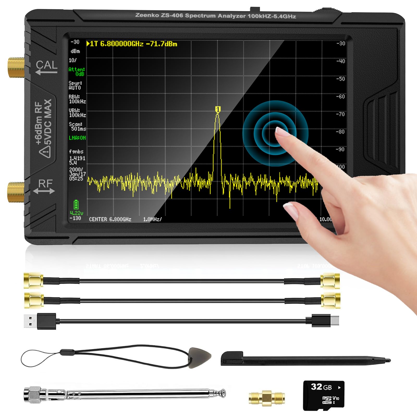ALIESTFDNO 2025 Upgraded TinySA Ultra+ZS406