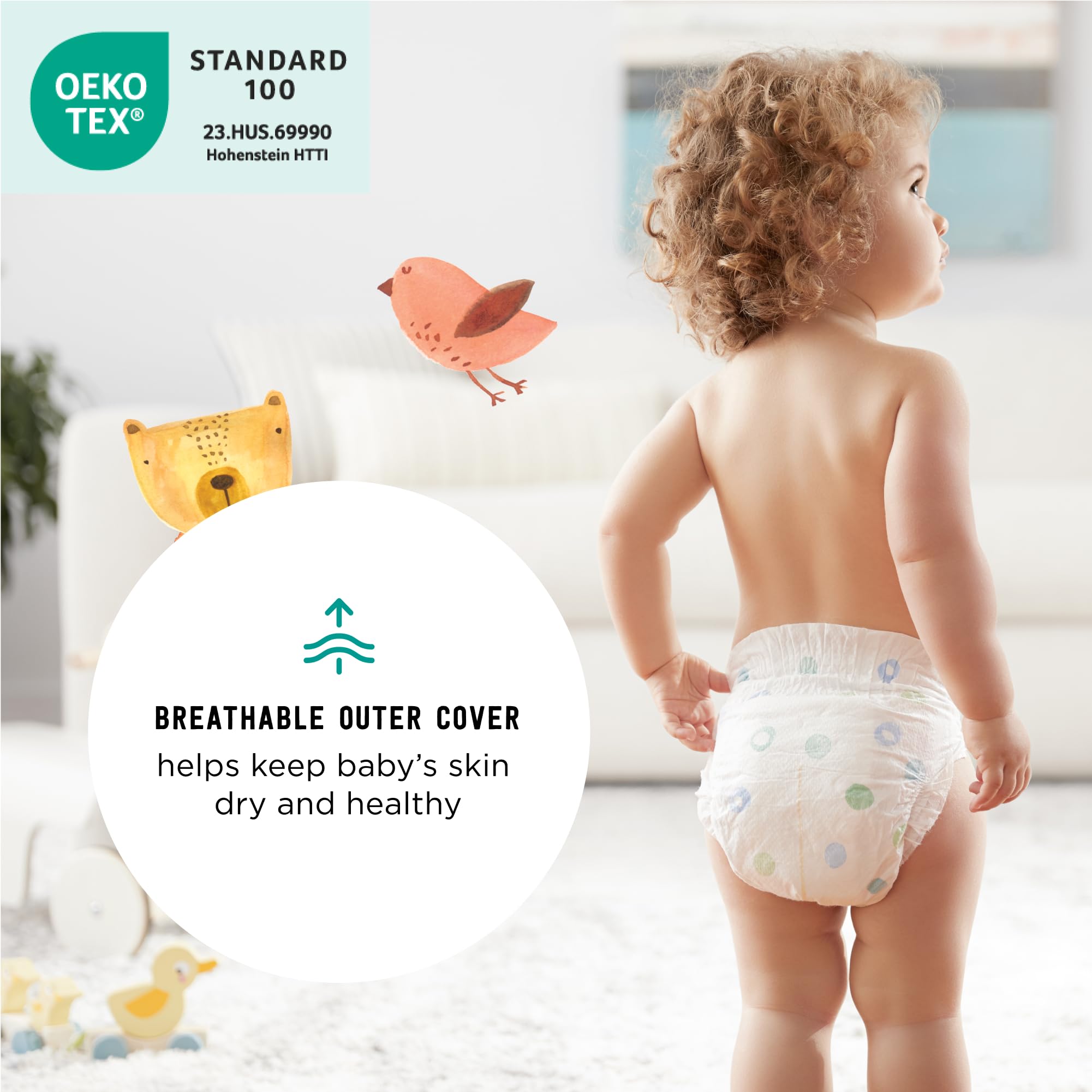 Amazon Brand - Mama Bear Gentle Touch Diapers, Size 1, 196 Count (4 packs of 49).