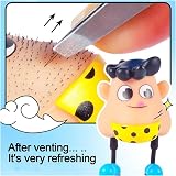 Humdcdy 4Pcs Hair Plucking Toy Keychain Funny Novelty Gag Toy for Parties view 4