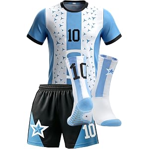Children's Soccer Jersey,Soccer Jersey Boys and Girls Football Soccer Jersey Shorts Socks Set.