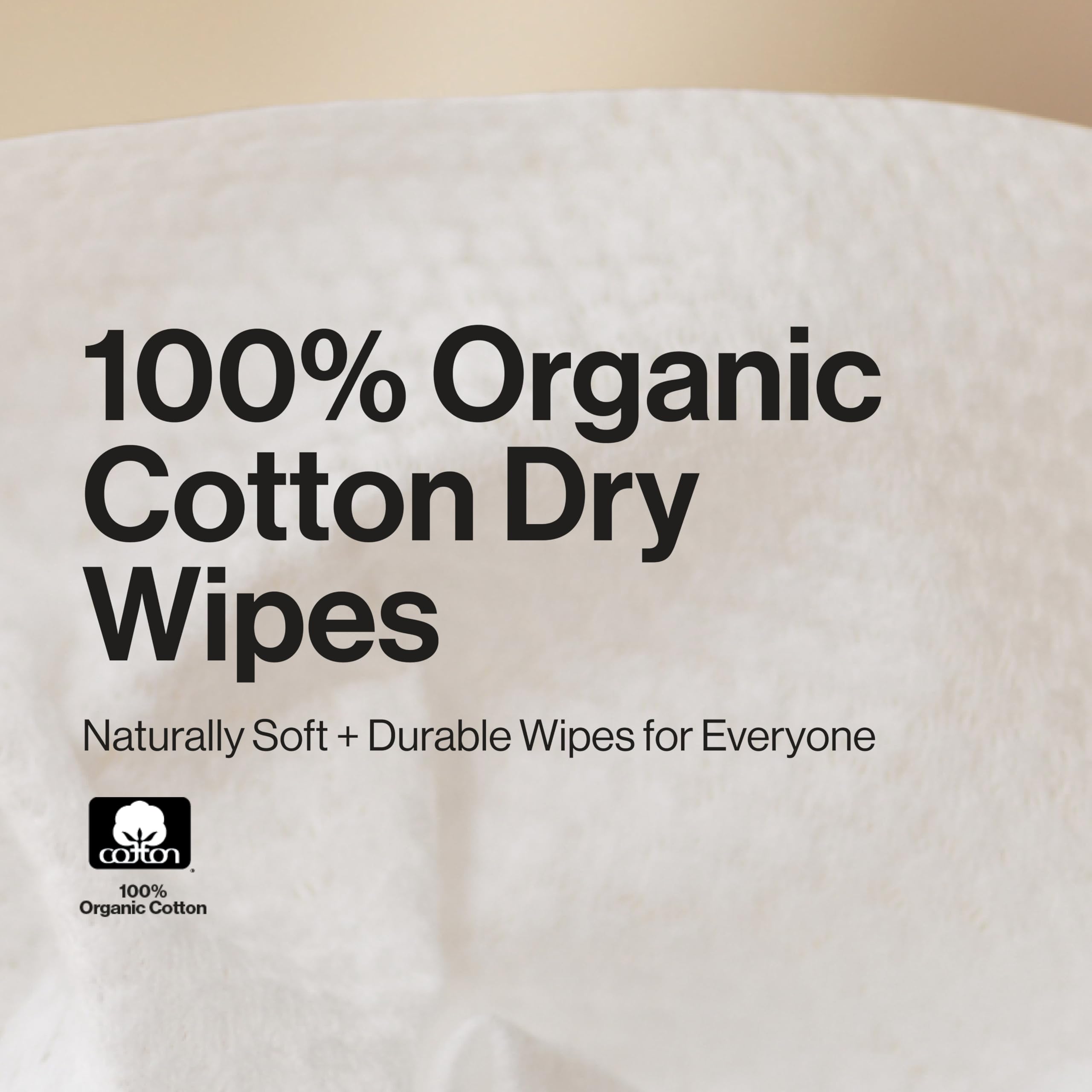The Honest Company 100% Pure Organic Cotton Dry Wipes | Multi-Use Disposable Facial Cloth and Baby Wipe | Hypoallergenic and Gentle on Skin | 192 Count