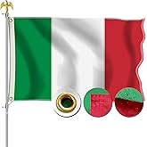 STREBAN Italian Flag 3x5 Outdoor - Heavy Duty Polyester Italy Flag with Sewn Stripes, Brass Grommets