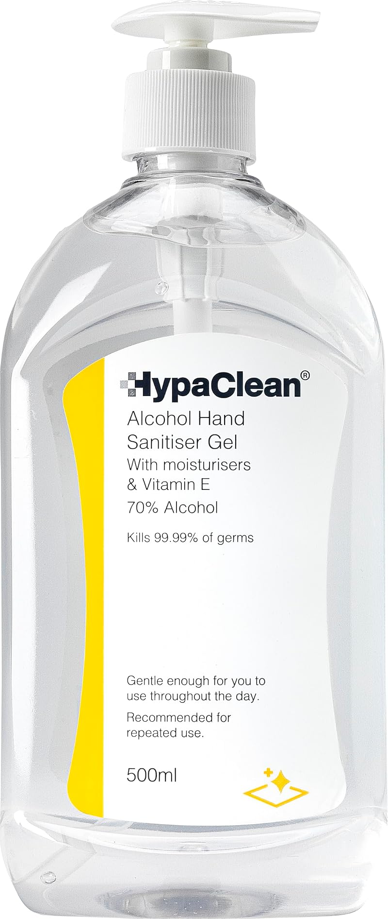 Safety First Aid HypaClean Alcohol Hand Gel 500 ml Pump Bottle
