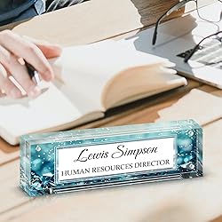 HETOOSHI Name Plate for Desk, Desk Double Sided