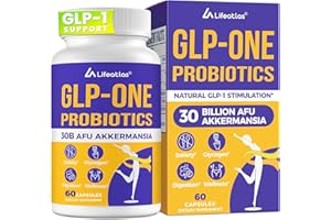 LIFEATLAS GLP-1 Supplement | Support GLP-1 Naturally, GLP1 with 30 Billion AFU Akkermansia Probiotic, GLP 1 Probiotics for Women & Men, GLP 1 Supplement for Gut, Digestive, Immune, Energy, GLP1 Levels, 60 Count
