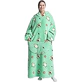Capecage Wearable Blanket, Long Blanket Hoodie as Gifts for Women Men, Long Hooded Blanket for Men Women Blanket Hoodies