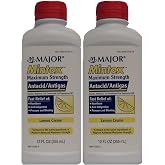 Major Mintox Maximum Strength Liquid, Lemon Creme Flavor, 12 Ounce (Pack of 2)