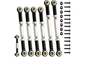 XZSNLYZ (2025 Upgrade) 78-108mm Stainless Steel Turnbuckles/Camber Link for 1/10 Traxxas Slash 4X4 VXL/Rustler 4X4 /Stampede 4X4 VXL/Hoss 4X4 RC Car Hops Up Parts(Black)