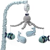 Lambs & Ivy Oceania Musical Nursery Crib Mobile - Ocean, Whale, Underwater Theme