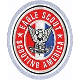Eagle Scout Rank Oval Letterman 6" Tall Jacket Patch - ClassB