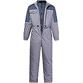 KTWOLEN Mens Winter Insulated Coveralls for Work Hi Viz Mechanic Padded Jumpsuit Reflective Work Coverall