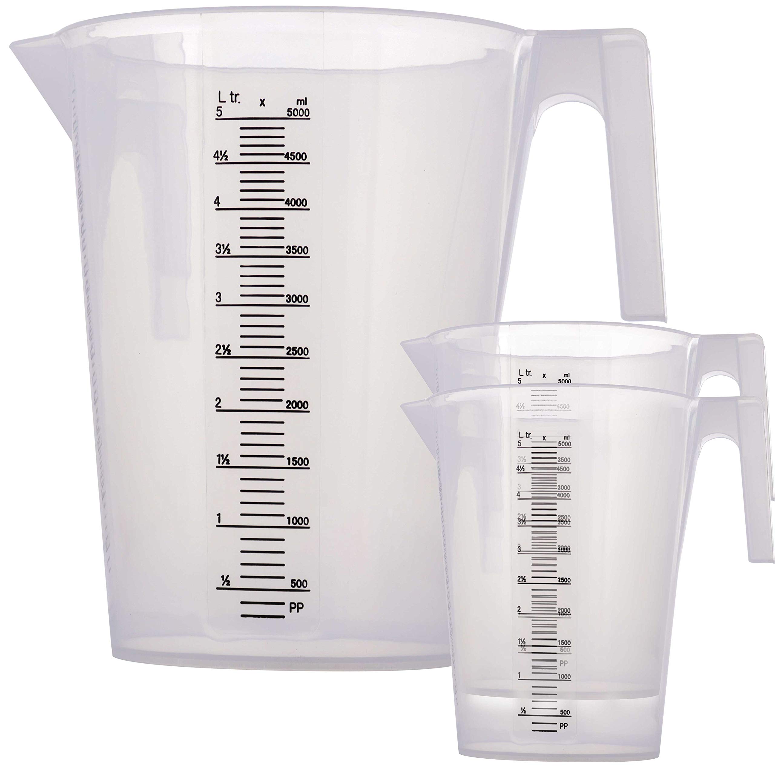 TCP Global 3 Liter (3000ml) Plastic Graduated
