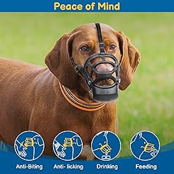 BARKLESS Basket Muzzle for Dogs, Humane Muzzle to