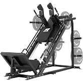 RitFit 3-in-1 Leg Press &amp; Hack Squat Machine, 1500LB Capacity | Steel Frame with Roller Bearings, Rock-Textured Footplate, Weight Storage and Compact Space-Saving Design