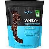 LEGION Whey+ Protein Whey Isolate from Grass Fed Cows (Chocolate, 30 Servings) - Whey Protein Isolate Powder Low Calorie, Non-GMO, Sugar Free, Lactose and Gluten Free, All Natural Protein Powder