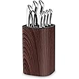 Qoosea Knife Block Without Knives Large Volume with Scissors Slot Sharpening Rod Slot Knife Holder Easy Cleaning Detachable K