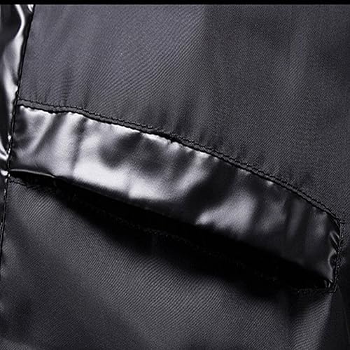 HGOOGY Mens Shiny Down Coat Removable Hood Winter Thicken Warmth