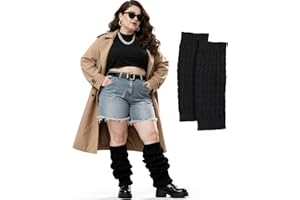 Coume Plus Size Women Leg Warmers for Winter Extra Wide Leg Warmer for Sports Yoga Dance 80s Party Costume Accessory
