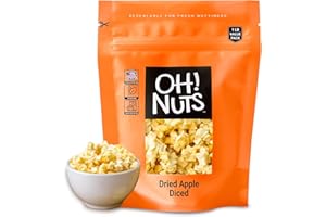 Oh! Nuts Dried Apple - 1 lb - Dried Fruit Diced - No Added Sugar - Dehydrated Fruit Bites - Packed in New York Zip-Seal Bag for Exceptional Freshness
