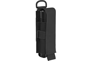 Tactical Flashlight Holster,tactifans MK4 OC Pepper Spray Holster with D-Ring,Molle Flashlight Hloder for Duty Belt Vest Back
