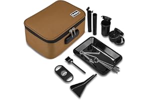 PODAHO Brown Storage Bag Set with Combination Lock, Water-Resistant Organizer Case with 10 PCS Accessories, Portable Containe