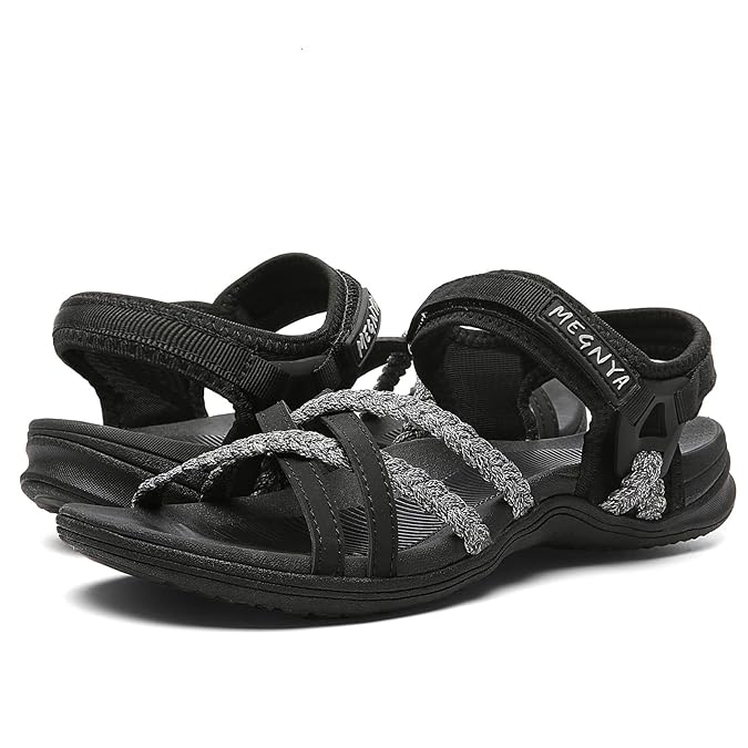 Women's Hiking Sandals, Comfortable Athletic Sandals with Adjustable