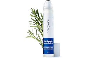 Be Bodywise Rosemary Hair Growth Serum Roll On 25 ml – 3% Rosemary, 3% Redensyl & 2% Anagain | DHT-Blocking Scalp Serum Boosts Oxygen Flow, Reduces Hair Fall | Paraben/Sulfate-Free | Women & Men