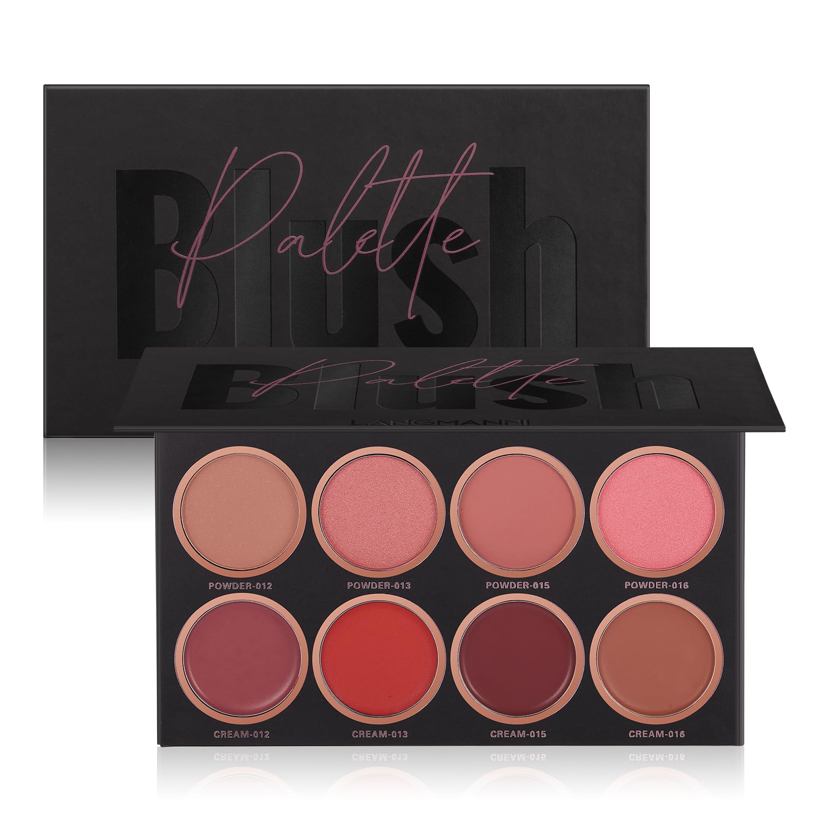 Blush Palette, 8 Colors Makeup Blush, Matte Long Lasting Brightening Complexion Repair Nude Makeup Portable Makeup Blush, Contour and Highlight Blush Palette, Professional Facial Makeup Blusher