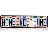 CHCdecor Vintage Home Sweet Home Street Sign Wall Decor Metal Tin Signs for Bar Home Bedroom Garage,16x4 Inch Aluminium