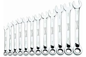JH Williams MWS-12RC 12-Piece Metric Reversible Ratcheting Combination Wrench Set