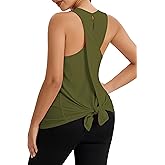 Bestisun Women Racerback Sleeveless Workout Tank Tops Split Back Athletic Yoga Shirts
