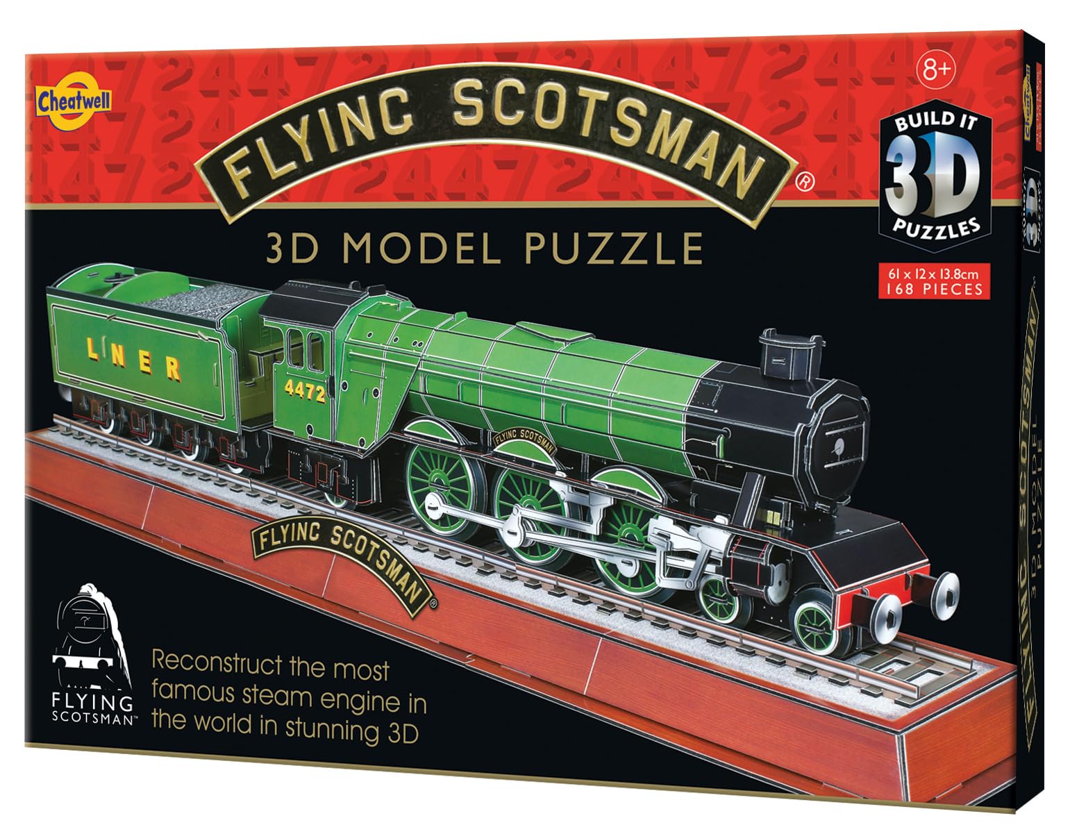 Cheatwell Games - BYO 3D Flying Scotsman - 3D Puzzles For Kids & Adults - Model Kit To Build - Gift For Children and Adults - 168 Pieces - Ages 8+ โ image 1