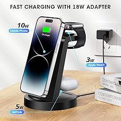 3 in 1 Charging Station for iPhone, Wireless