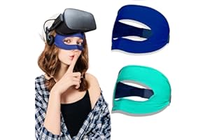 GROPARER 2Pcs VR Eye Mask Cover, Adjustable VR Face Mask Head Strap Sweatband with Elasticity, Breathable VR Masks Sweat Band for Oculus Sweat Quest 2