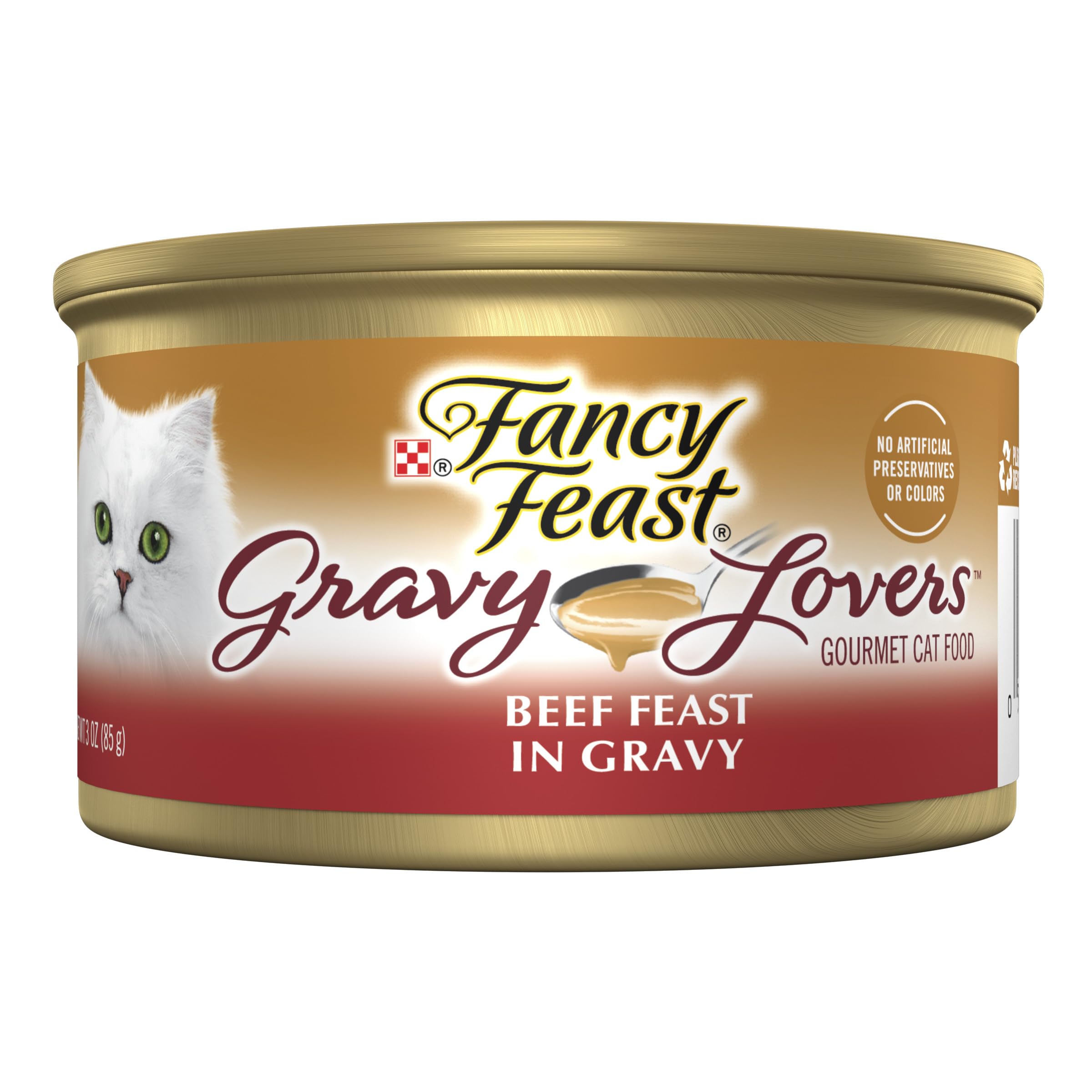 Photo 1 of Purina Fancy Feast Gravy Lovers Beef Feast Grilled Gourmet Cat Food in Wet Cat Food Gravy - (Pack of 24) 3 oz. Cans