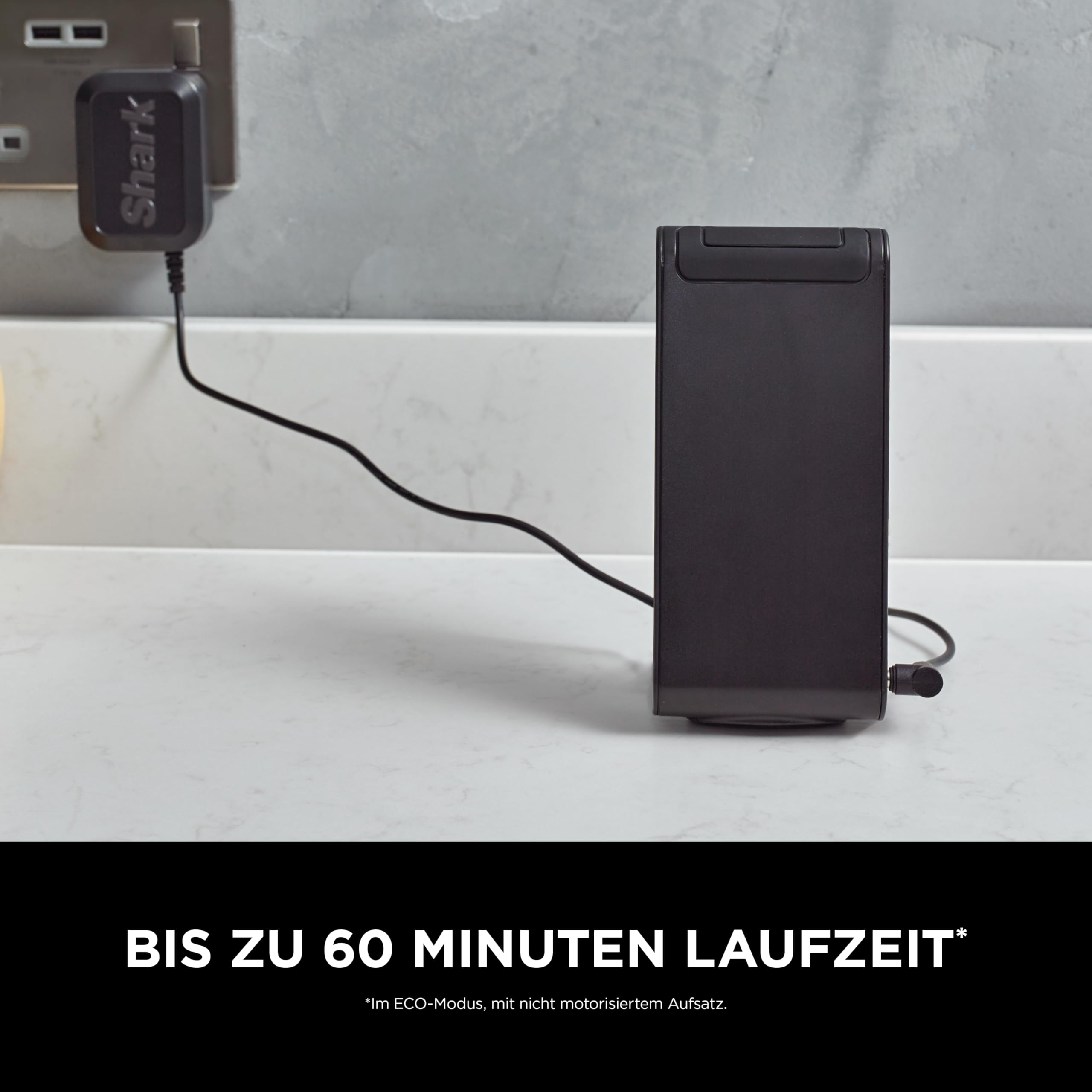 Shark Stratos Akku-Staubsauger freistehend, bis 60 Min. Laufzeit, kabellos, beutellos, für Tierhaare, Allergiker, Teppich und Hartböden, mit Auto-Kit und Knickgelenk-Rohr, grau/roségold, IZ400EUTBK 6