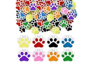 Weecent 48 Pcs Paw Erasers 8 Colors Paw Print Erasers Dog Birthday Party Favors Cat Party Gifts Welcome Back to School Supplies for Artists Kids Students
