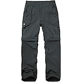 Kids' Cargo Pants, Boys Convertible Hiking Pants, Boy Zip Off Outdoor Casual Pants Quick Dry Climbing Trousers for Youth
