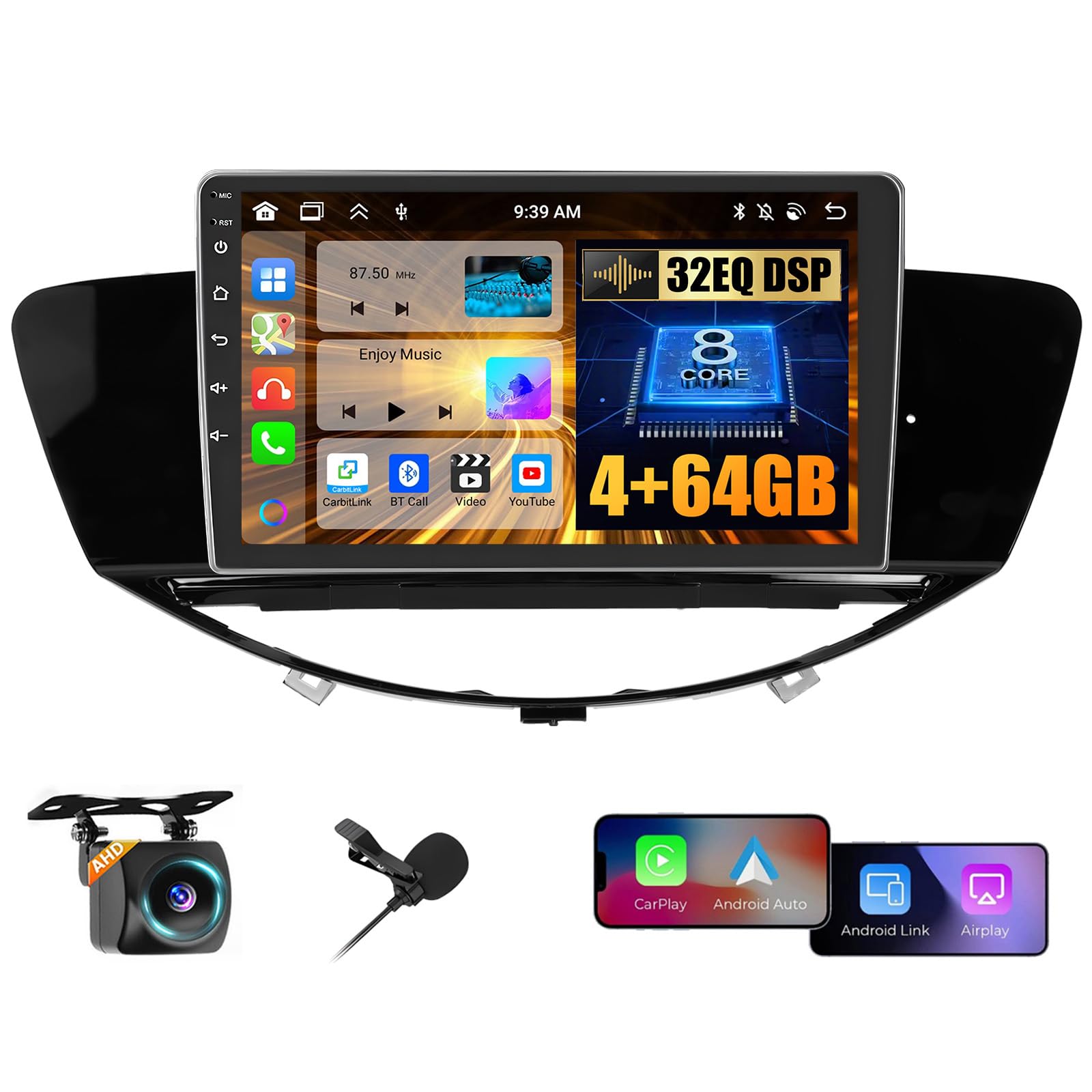 Photo 1 of [8 Core 4+64G] Android Car Stereo for Subaru Tribeca 2007 2008 2009 2010 2011, 9 Inch IPS Touchscreen Car Radio with Wireless Carplay Android Auto 59UI GPS WiFi 32EQ DSP Backup Camrea